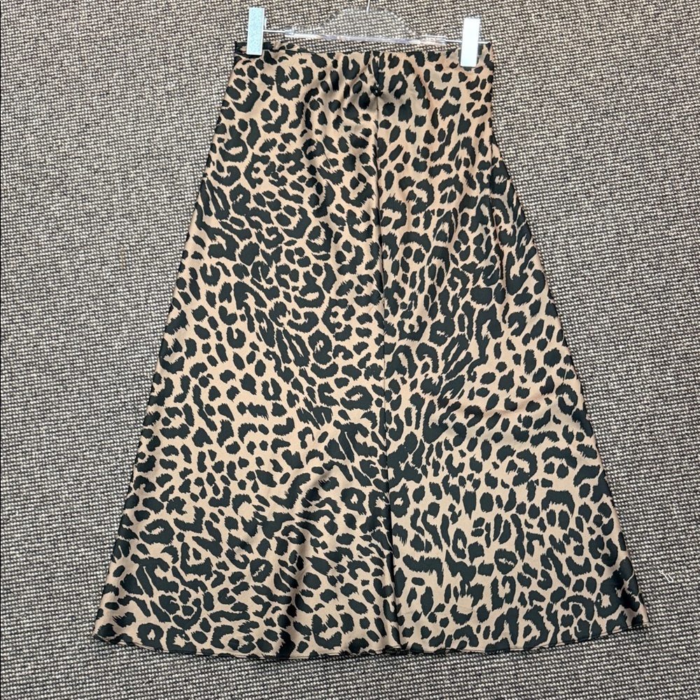 Leopard Print Midi Skirt